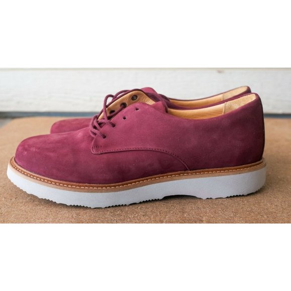 Samuel Hubbard Leather Walking Shoes Red Size 9.5